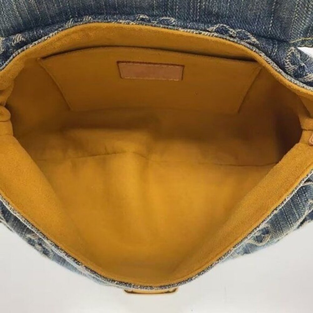 Authentic Louis Vuitton Denim Mini Pleaty Vintage Pouch Pochette Bag Monogram LV - Picture 8 of 9